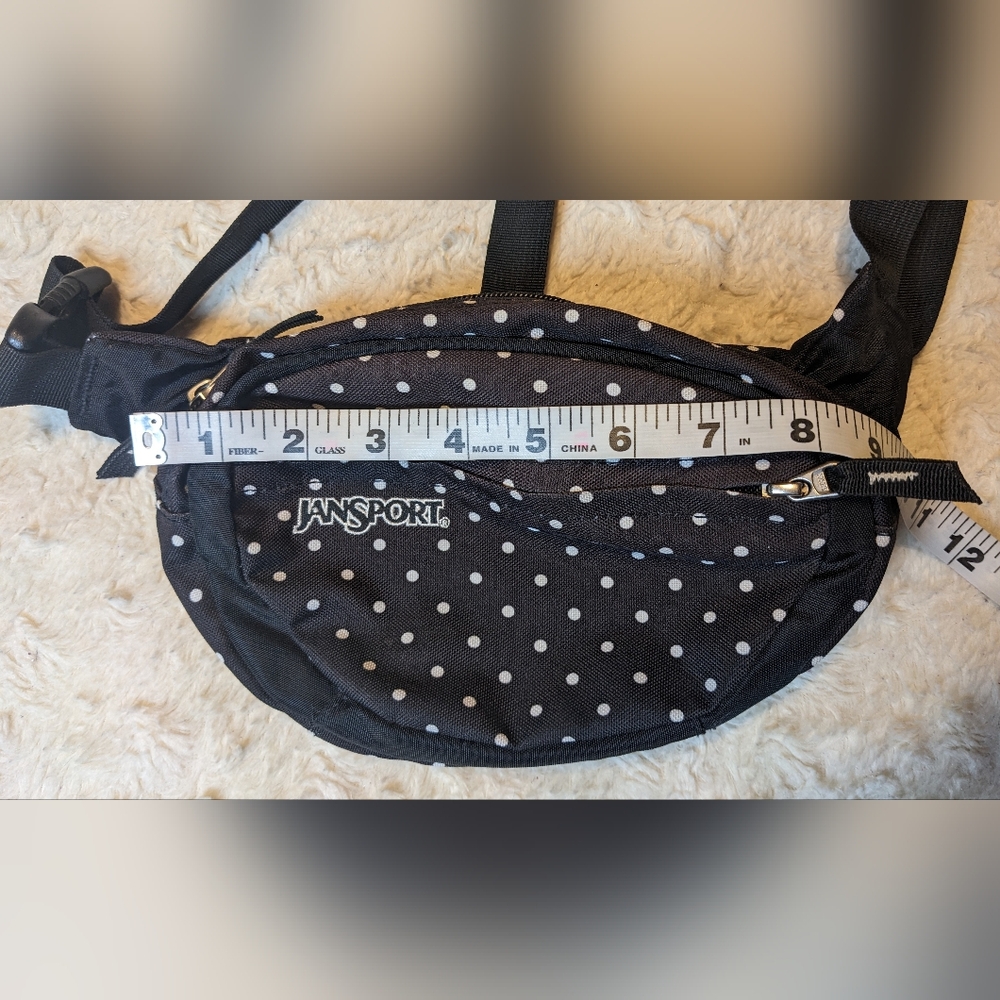 JanSport Brown and White Polka Dot Belt Bag - Picture 6 of 7